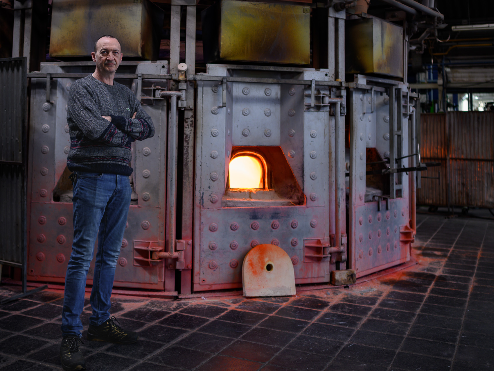 Photographie réalisée dans le cadre d'un reportage corporate à la manufacture Lalique. © Christoph de Barry